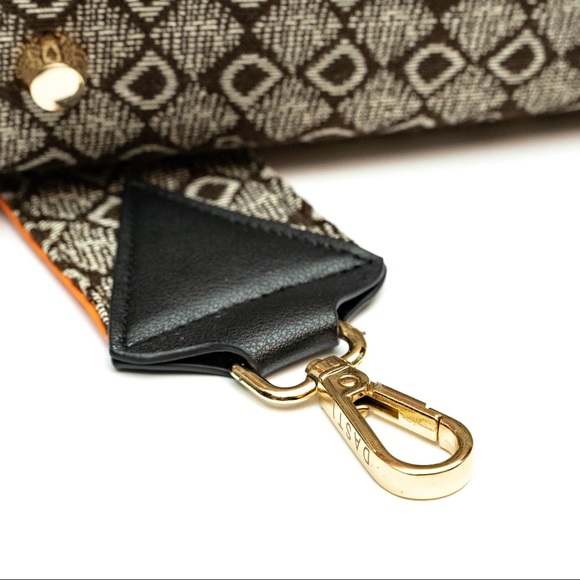 DASTI Jacquard Tote & Wallet Set – Brown Monogram Crossbody Bag Medium - Picture 11 of 14